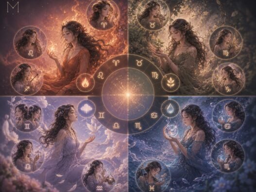Elemen Zodiak : Api, Tanah, Udara, Air Empat elemen zodiak : api, tanah, udara, air